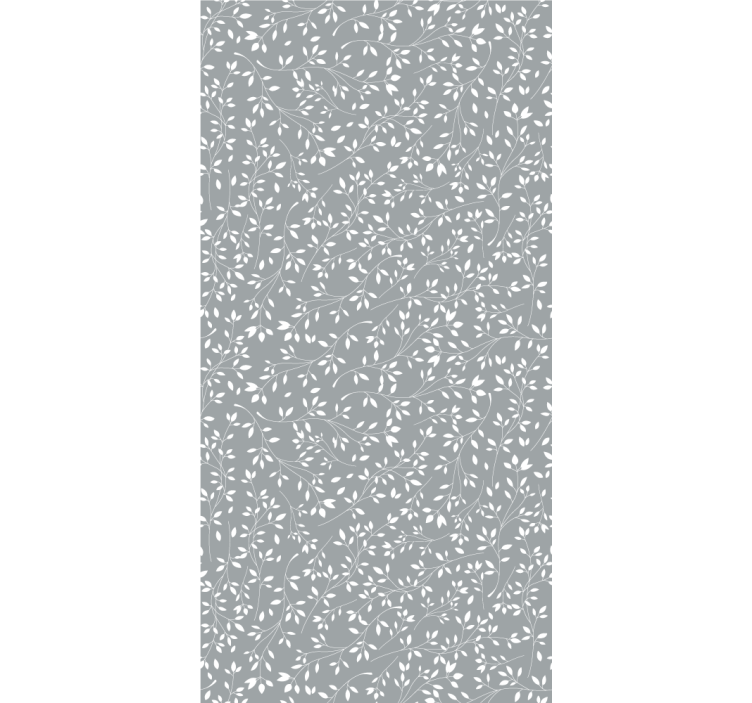 Växter ritning mönster vardagsrum tapet - Tenstickers