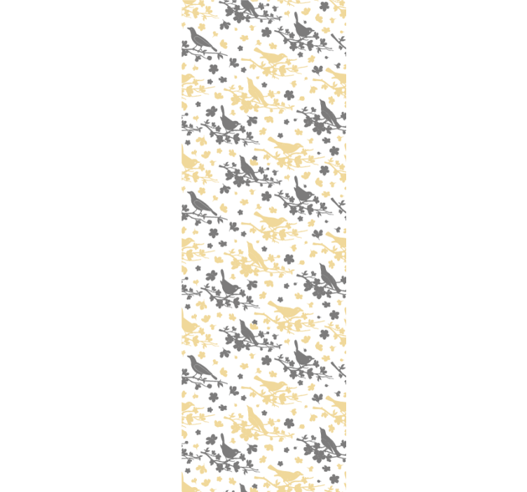 Gula och gråa fåglar djur tapeter - Tenstickers