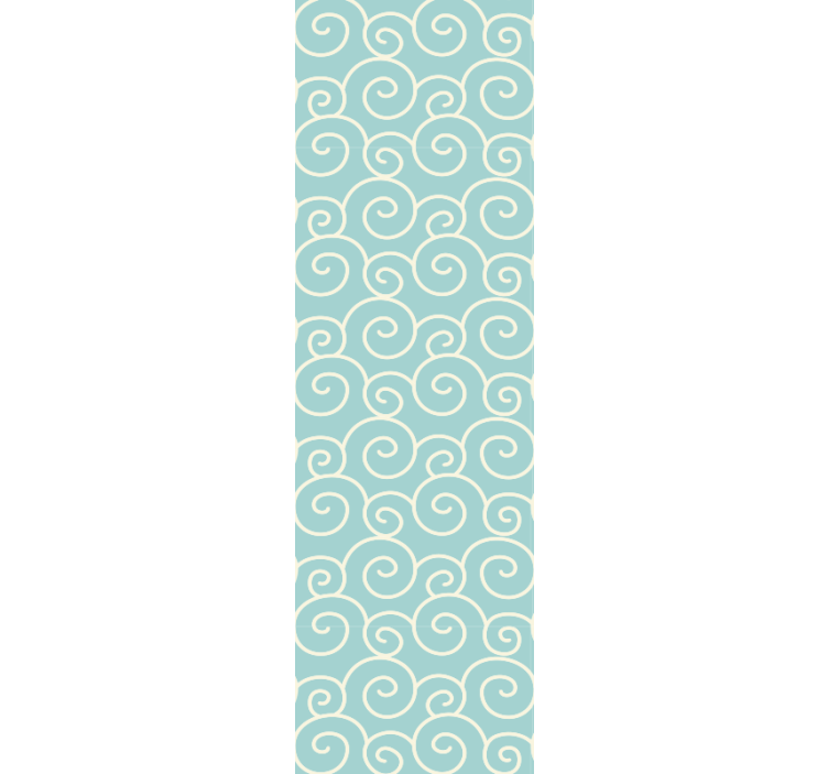 Vintage vågor blå abstrakt tapet - Tenstickers