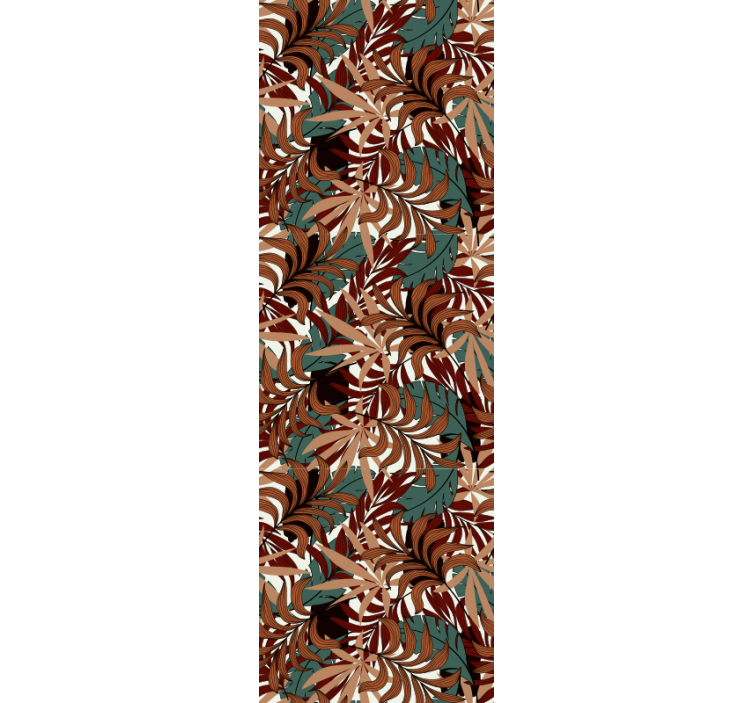 Bruna djungellöv mönster modern tapet - Tenstickers