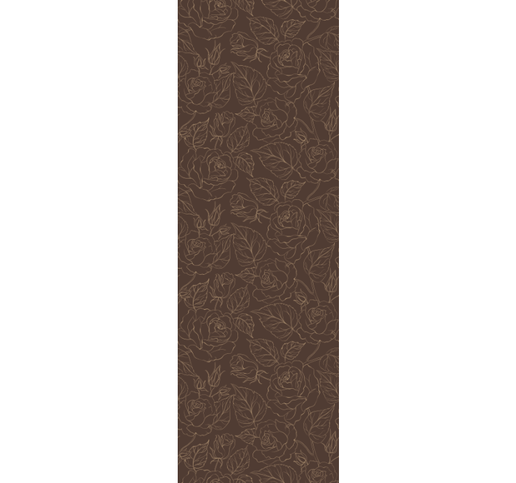 Rosa minimalistiskt mönster Tapet blommor - Tenstickers