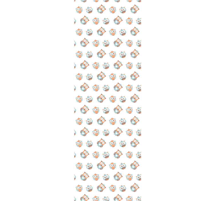 Söt design ugglor många färger modern tapet - Tenstickers