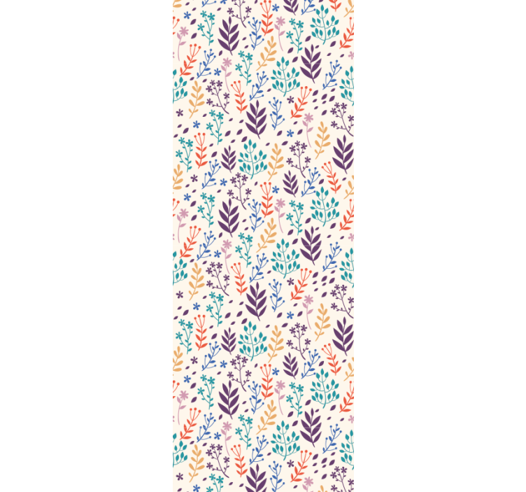 Blommor och blad blomma tapeter - Tenstickers