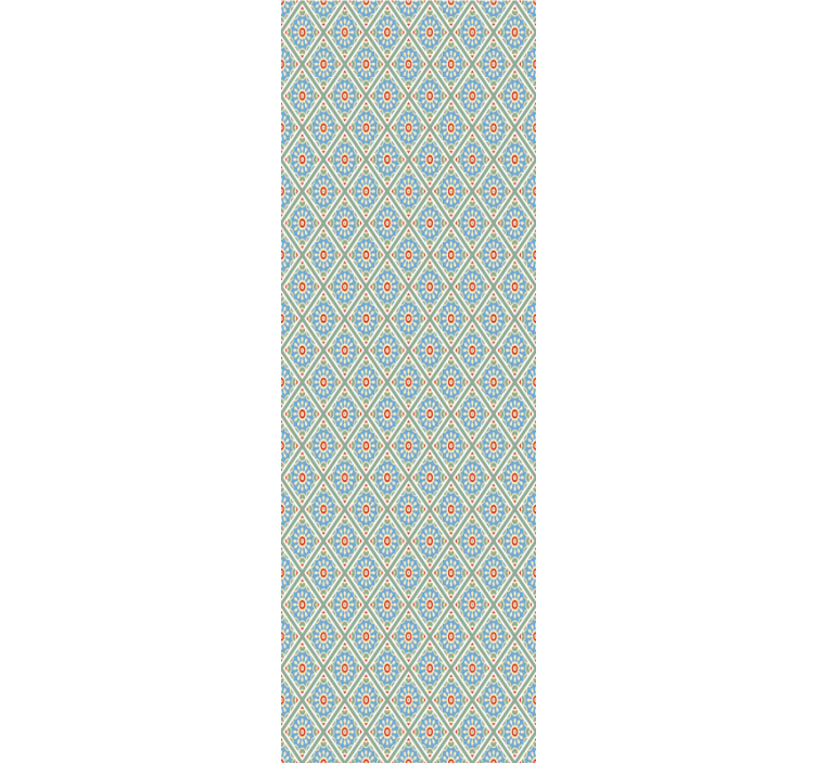 Geometriska mönster av polska blomma tapeter - Tenstickers