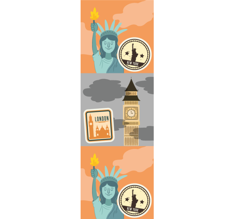 Ikoniska stadslandmärken Tapet new york - Tenstickers