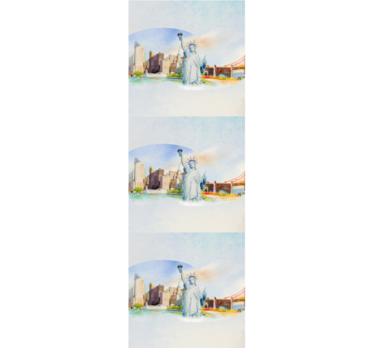 Urban landmärkeskollage Tapet new york - Tenstickers