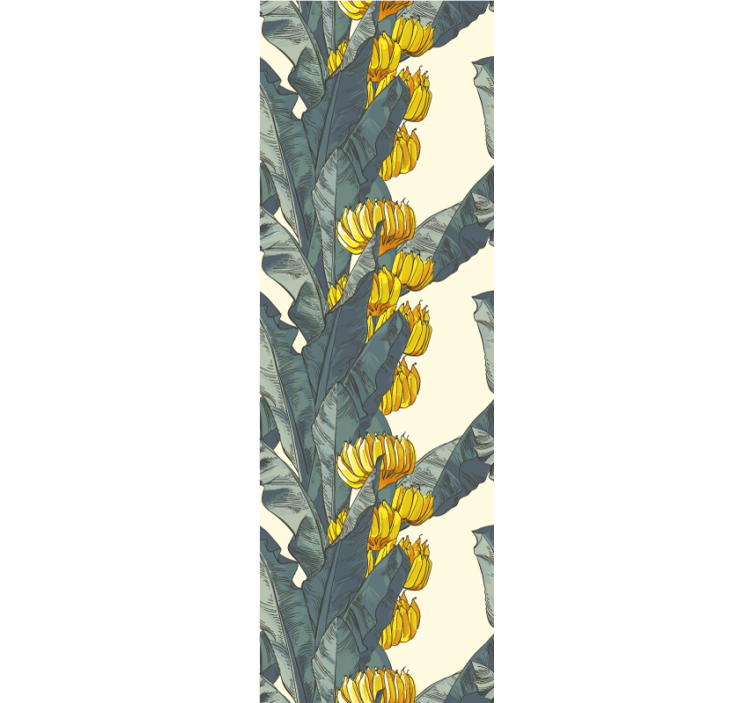 Bananblad blommor tapet natur - Tenstickers