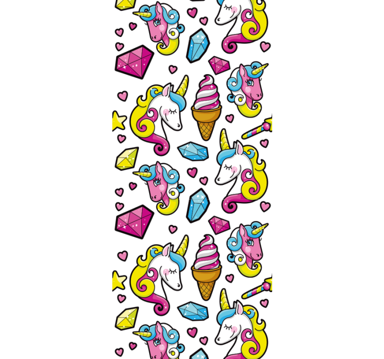 Unicorn fantasy motiv barn tapet - Tenstickers