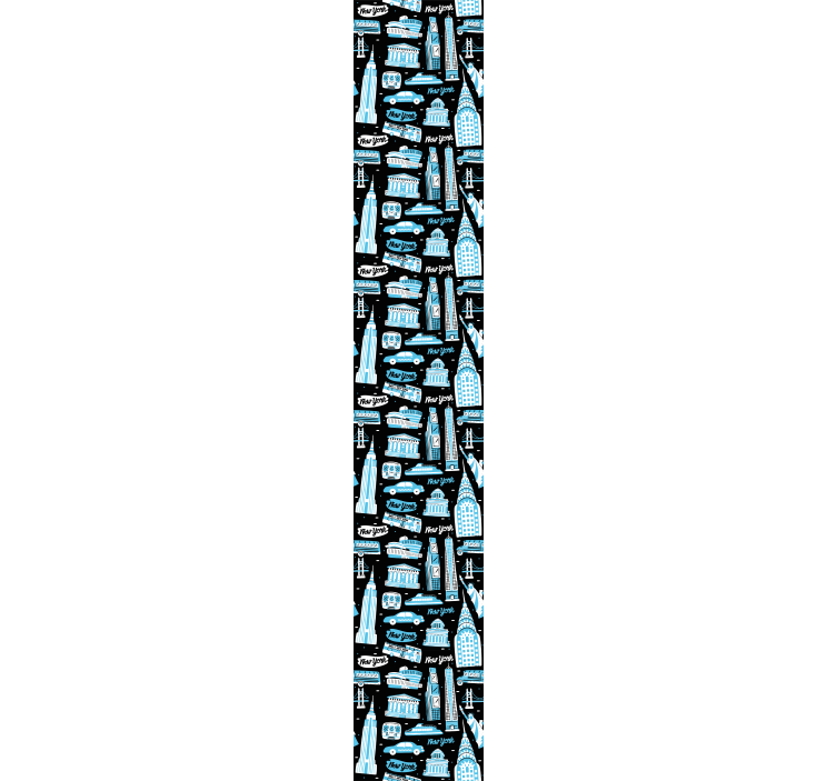 Enkel svart och blå ny tapet i new york - Tenstickers