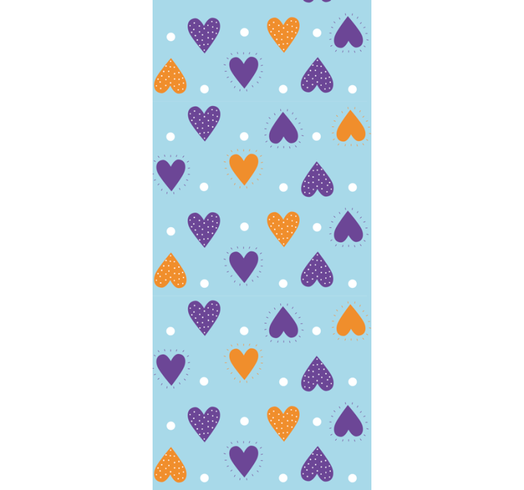 Hjärtats regndroppar tapet sovrum - Tenstickers