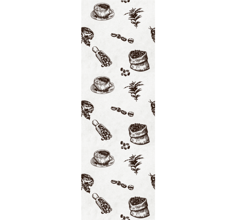 Koffeinmotiv Tapet konst - Tenstickers