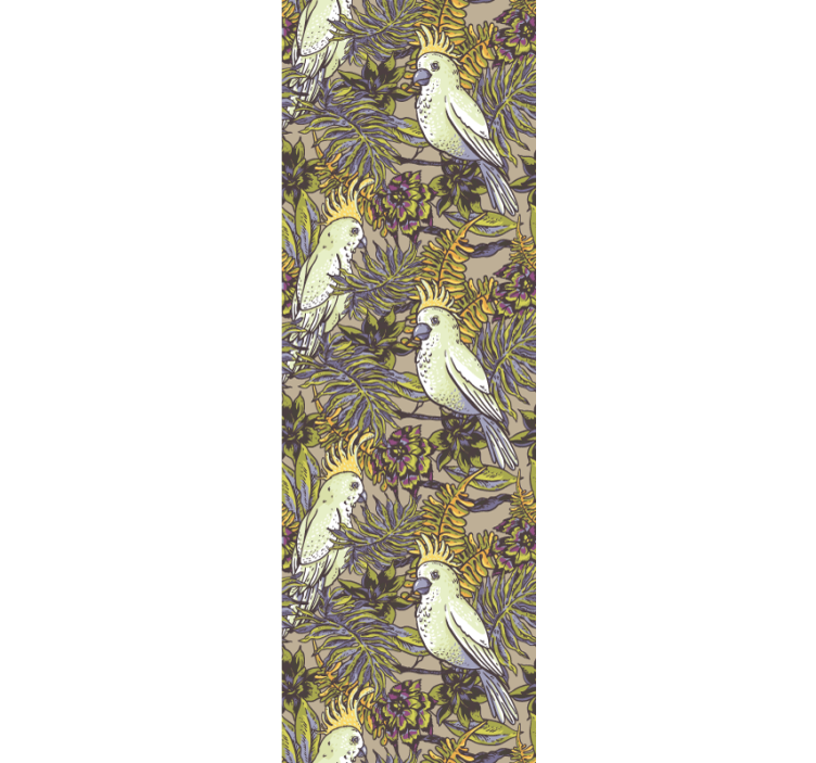 Tropiska fågelmönster Dyr tapet - Tenstickers