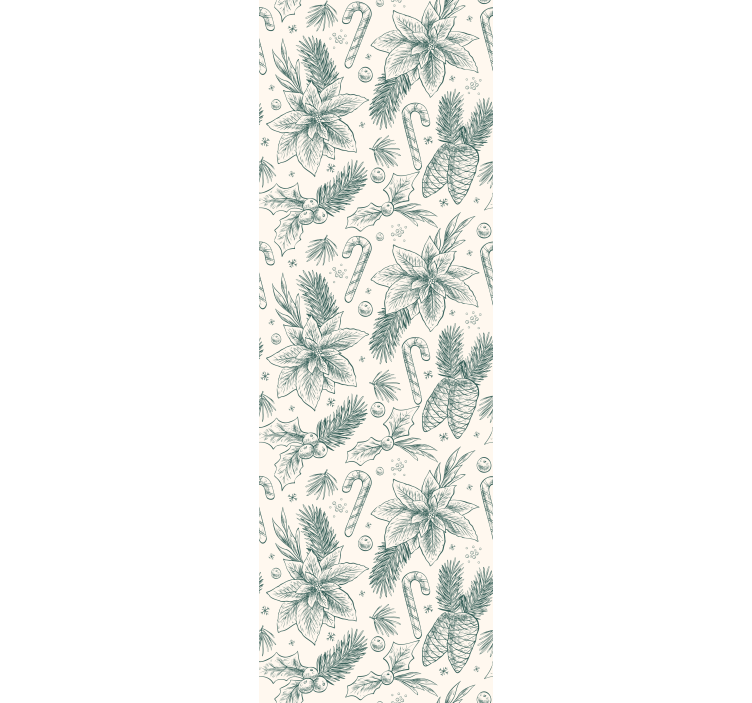 Semester botaniska motiv Tapet jul - Tenstickers