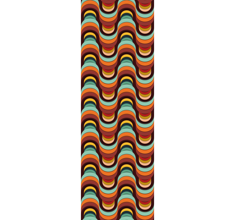 Färgglada retro mönster klassiska tapeter - Tenstickers