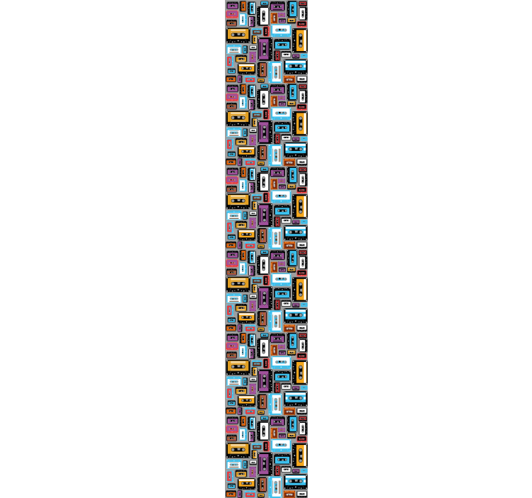 80 -tal kassettbandmönster vintage tapeter - Tenstickers