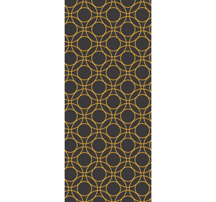 Gyllene cirklar grå bakgrund rum tapeter - Tenstickers