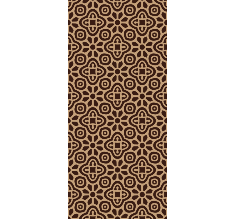 Bruna blommor mönster bröllop tapeter - Tenstickers