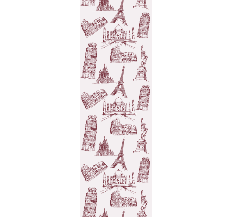 Mest kända monumentmönster klassisk tapet - Tenstickers