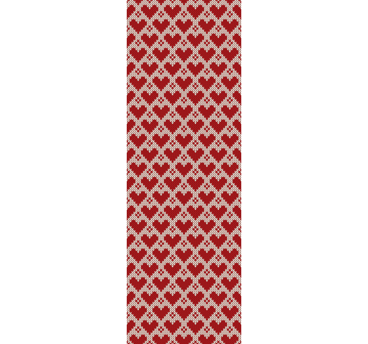 Stickad tröja hjärtan mönster tapet - Tenstickers