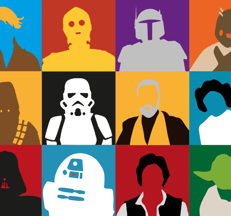 Ikoniska silhuetter Tapet konst - Tenstickers