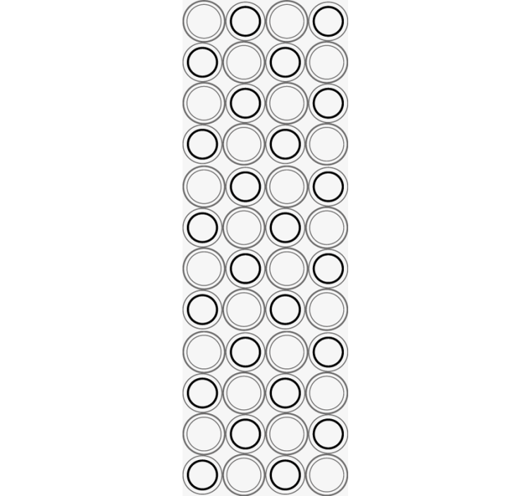 Uppsättning svartgrå cirklar badrum tapet - Tenstickers