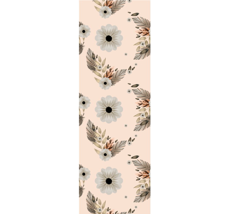 Blom- och bladsammansättning Tapet blommor - Tenstickers