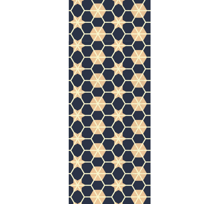 Sexkantigt stjärnmönster fondtapet vardagsrum - Tenstickers