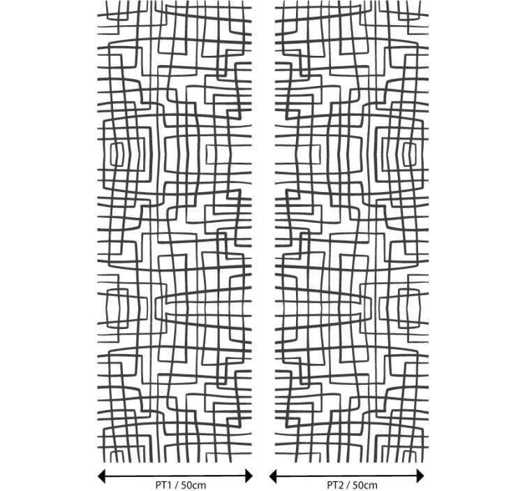 Abstrakt linjemönster tapet matsal - Tenstickers