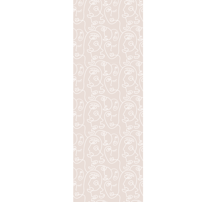 Abstrakta ansiktsmönster Tapet konst - Tenstickers