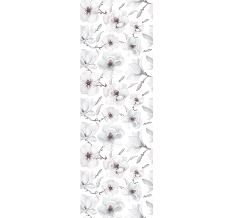 Elegant grått motiv Tapet blommor - Tenstickers