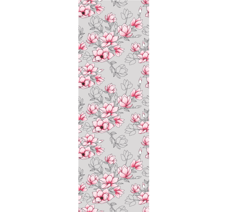Tapet blommor magnolia blomsterdesign - Tenstickers