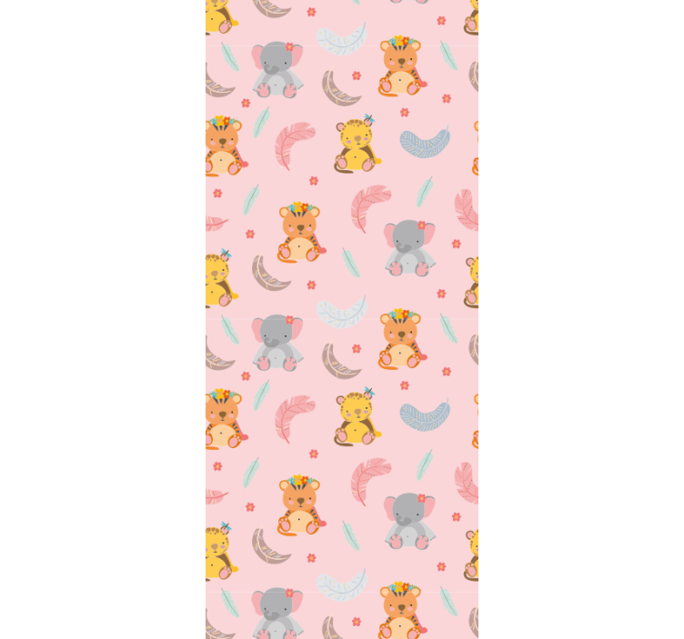 Söta tecknade djur barns tapeter - Tenstickers