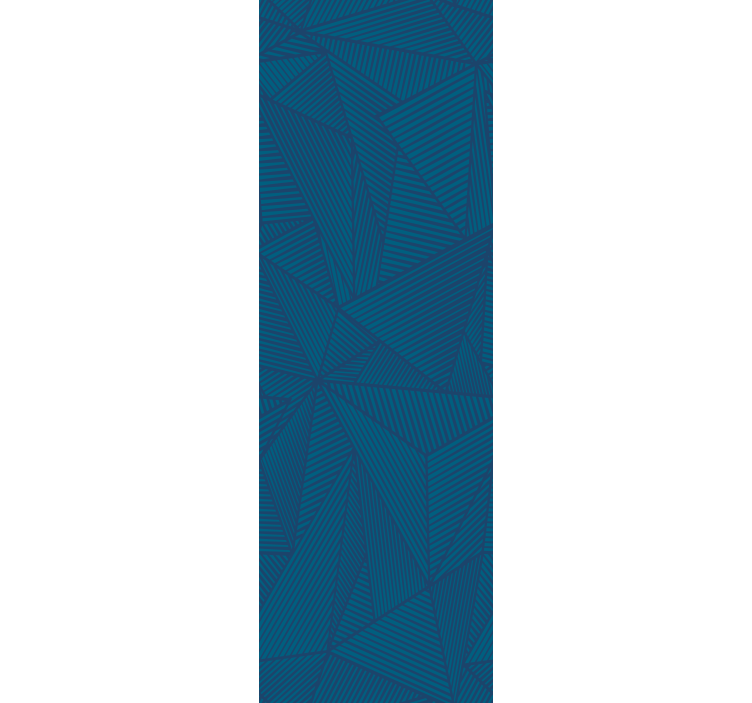 Blå geometriska enkelt mönster blad tapeter - Tenstickers