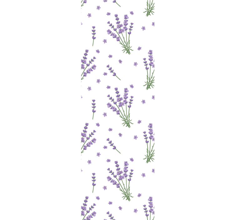 Lavendel blomsterträdgård Tapet blommor - Tenstickers