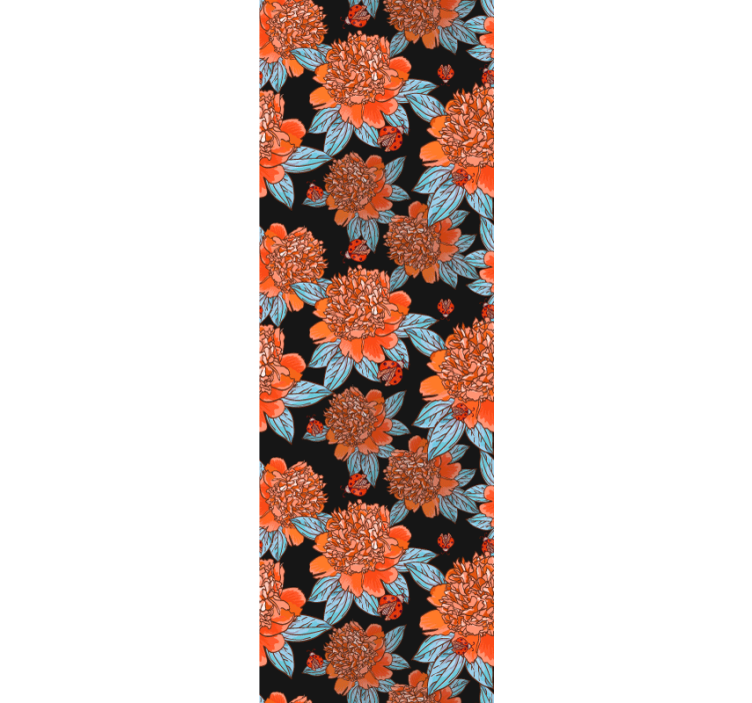 Livlig färgglad design Tapet blommor - Tenstickers