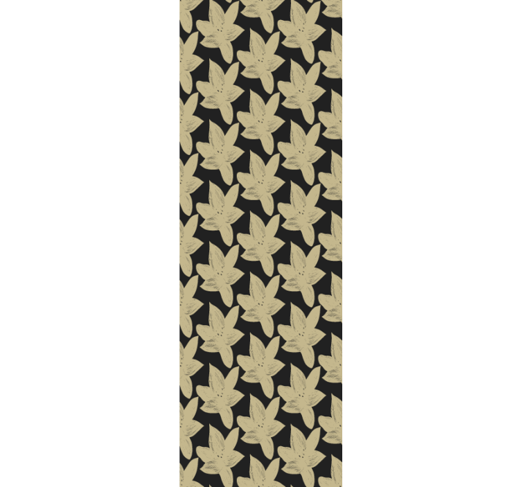 Eleganta blommiga blad badrumstapet - Tenstickers