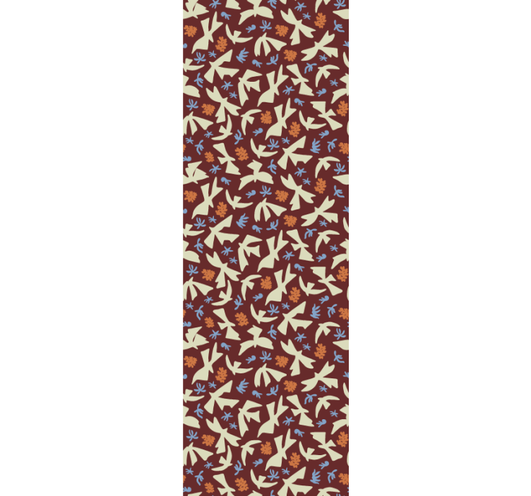 Mini fåglar vardagsrumstapeter i japansk stil - Tenstickers