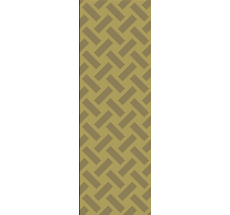 Geometriska gula kvadratiska tapeter - Tenstickers