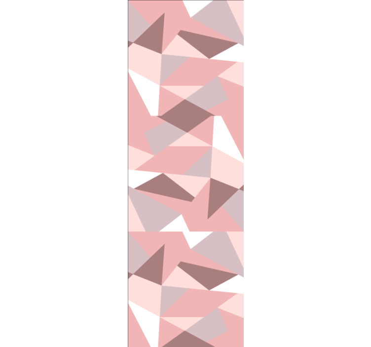 Geometrisk rosa triangel tapet - Tenstickers