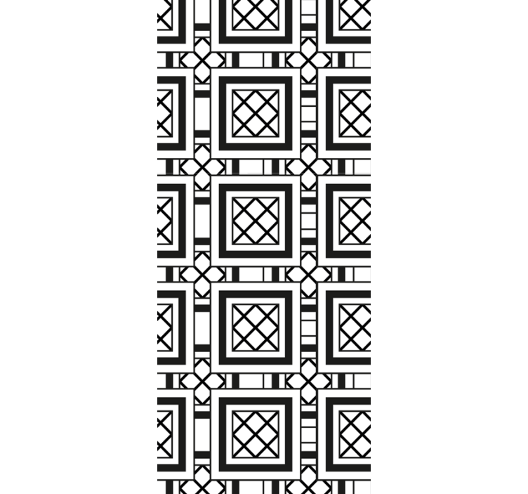 Svart och vitt klassiskt mönster Tapet plattor - Tenstickers