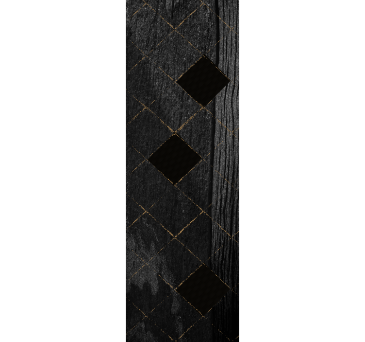 Svart fransk flätad och träddiamant tapet - Tenstickers
