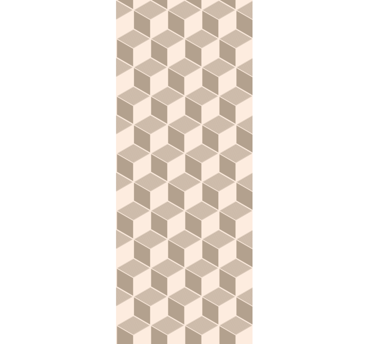 Skandinavisk beige fyrkantig tapet - Tenstickers