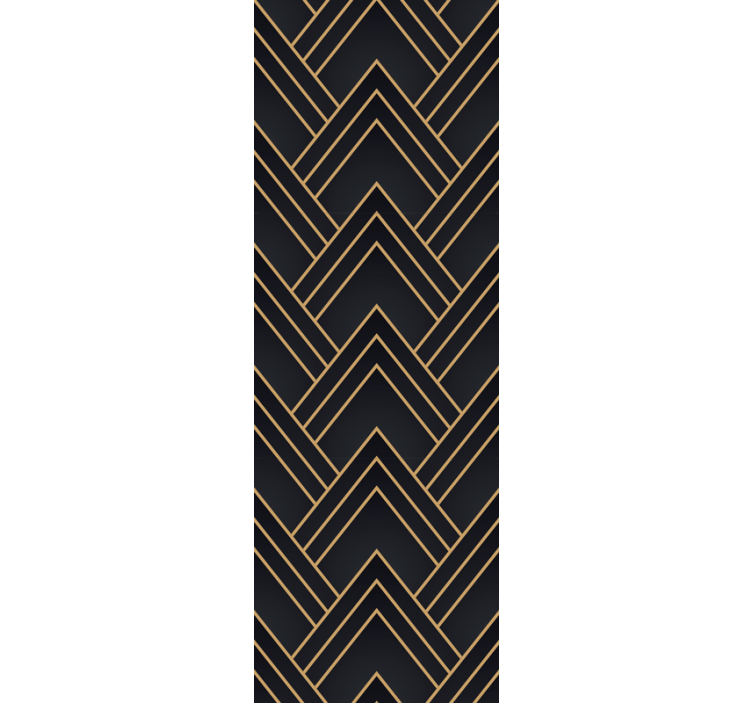 Sicksack gyllene mönster tapet geometriska former - Tenstickers