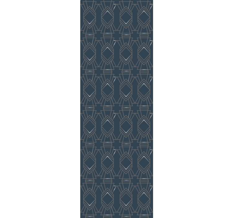 Blå geometrisk stil fyrkantig tapet - Tenstickers