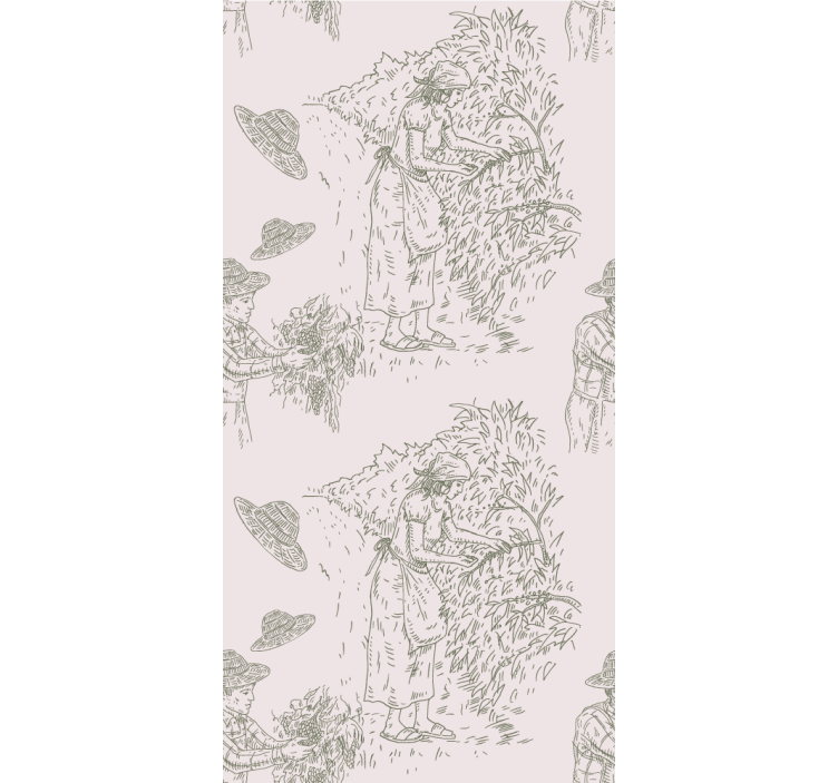 Fransk vintage i grön klassisk tapet - Tenstickers