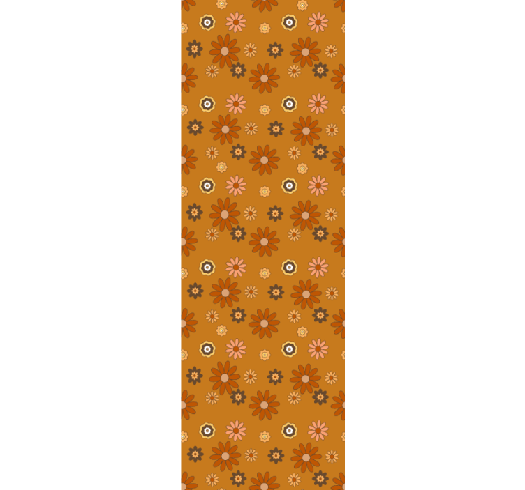 60-tals flower power vintage tapeter - Tenstickers