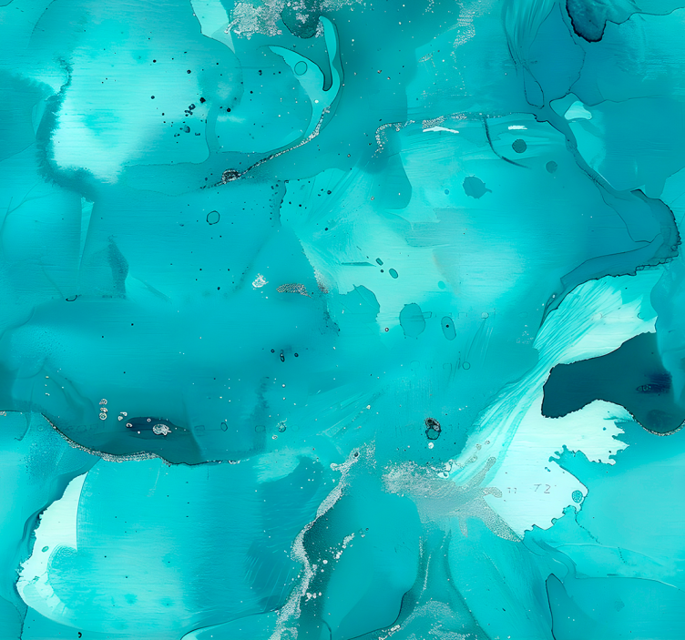 Blå vågor abstrakt tapet - Tenstickers