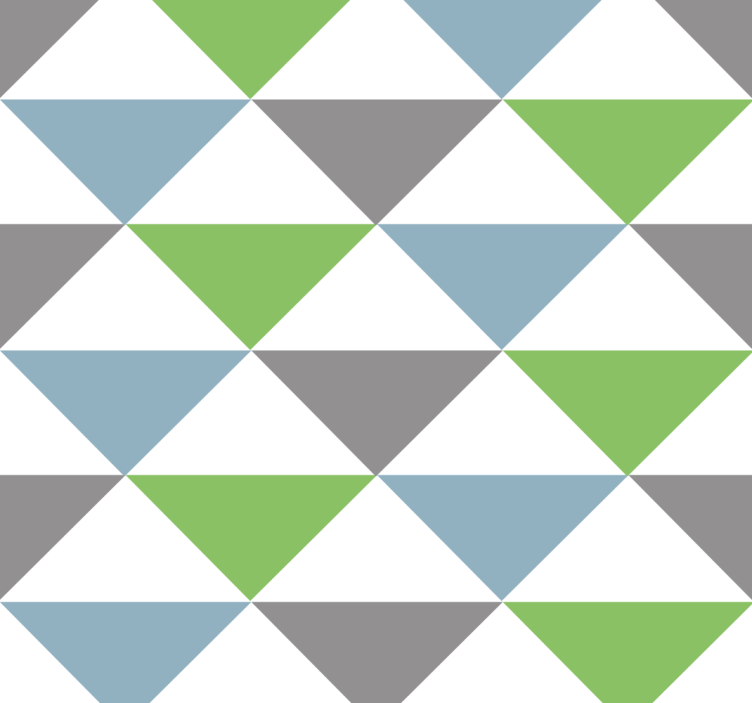 Färgglada pastellfärgade trianglar Tapet kontor - Tenstickers