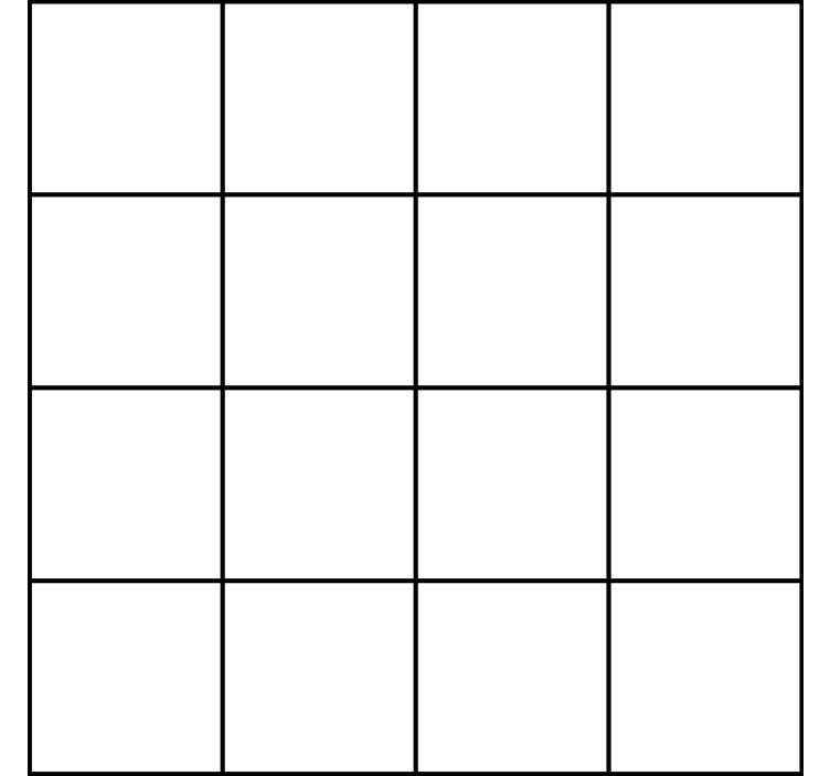 Svarta och vita fina linjer Tapet fyrkanter - Tenstickers