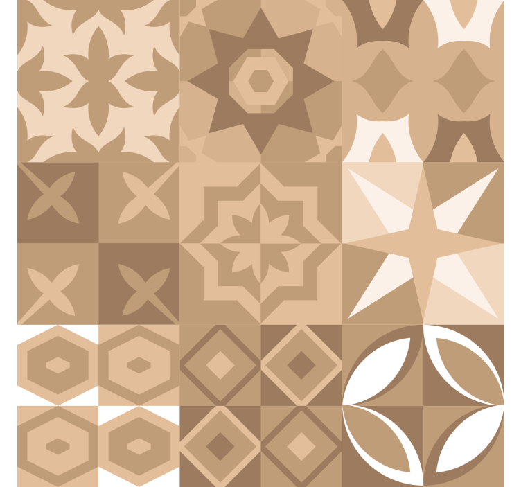 Portugisiska beige plattor Tapet plattor - Tenstickers